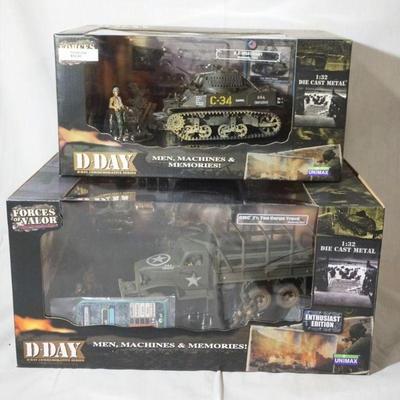 1088	FORCES OF VALOR WWII 1:32 DIECAST METAL TOYS LOT OF 2
