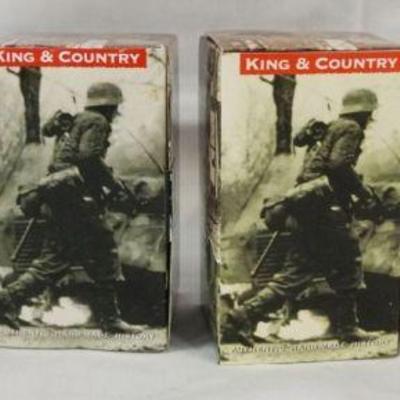 1034	KING & COUNTRY WWII METAL TOY SOLDIERS BOXED GROUP OF 4
