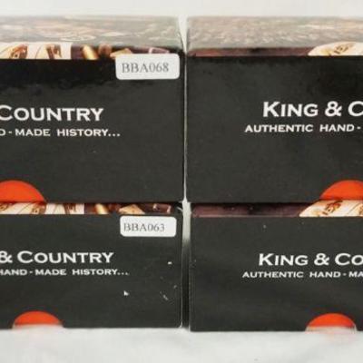 1186	KING & COUNTRY WWII METAL TOY SOLDIERS LOT OF 4 BOXED
