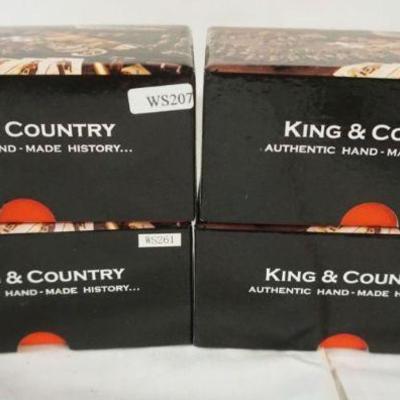 1185	KING & COUNTRY WWII METAL TOY SOLDIERS LOT OF 4 BOXED
