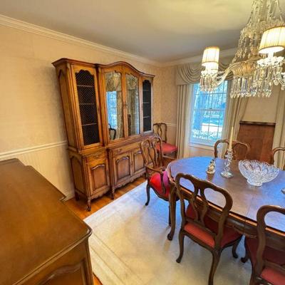 Grand Dining Room Set with two Captains Chairs