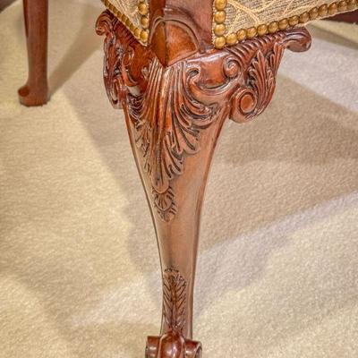 Carved & Upholstered Arm Chair