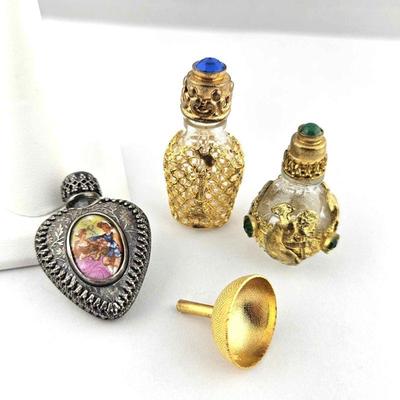 Antique Limoges Miniature Perfume Bottles