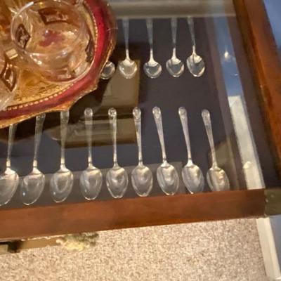 President spoons display cabinet 