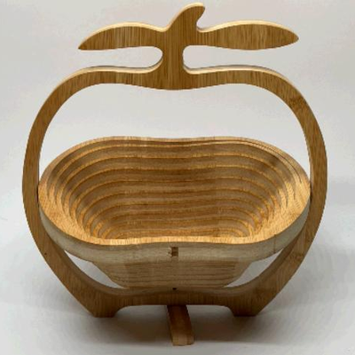 Foldable/Collapsible Wood Decorative Bowl