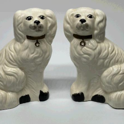 Pair of Vintage Staffordshire Style Dogs