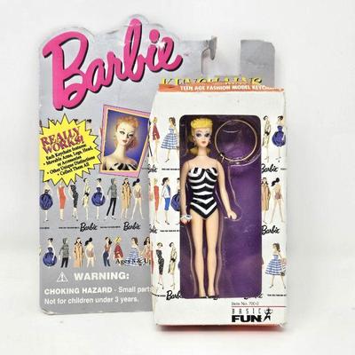 Mattel Barbie Vintage 1995 Keychain - Blonde in Bathing Suit 4