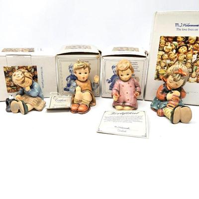 Set of Four Goebel Hummel Figurines #213, #285, #482, #432 - Germany and W. Germany - One 