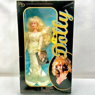 1996 Limited Edition Dolly Parton Collectors Series Doll - with Cream Colored Gown and Long Blonde Hair- NEW