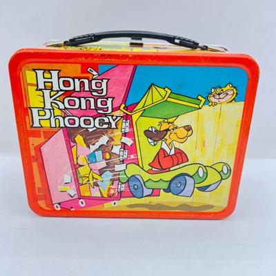 Rare 1975 Hong Kong Phooey Metal Lunchbox for Hanna Barbera Productions