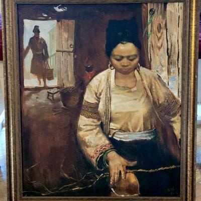 Original oil painting by Zhiwei Tu...nationally famous Chinese artist
