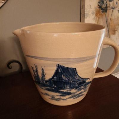 Large Hand Painted Stoneware