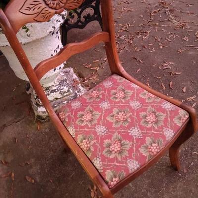 Antique Mahogany Hand Carved Chair (4) total