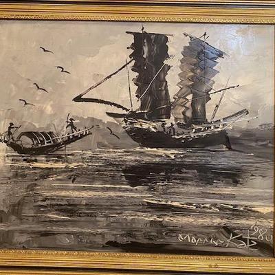 Well artist Morris Katz Painting