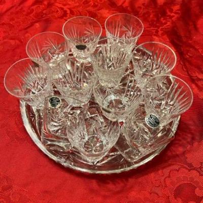 Vintage Cut Crystal Cordial glasses W. Germany
