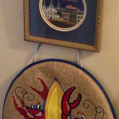 Framed needle point