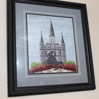 Jackson Square hand stitched needlepoint