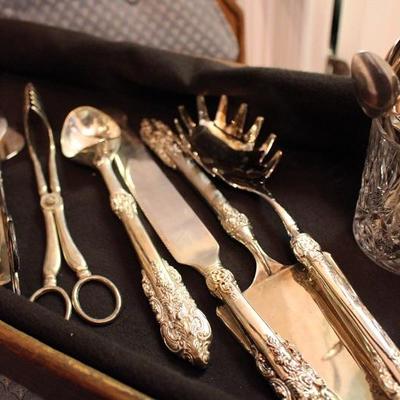 Silver plated serving utensils