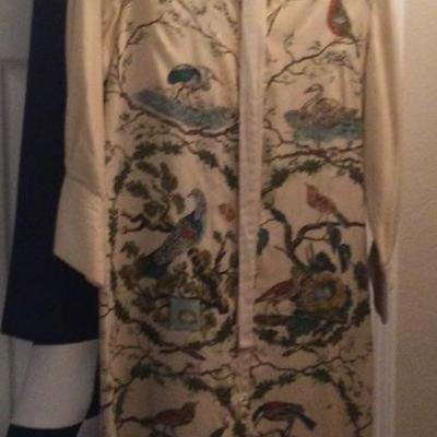 Asian print robe vintage