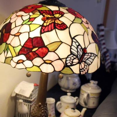 Tiffany style lamp with stai