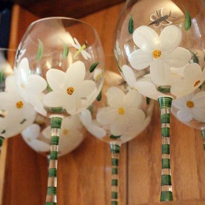 Painted stemware