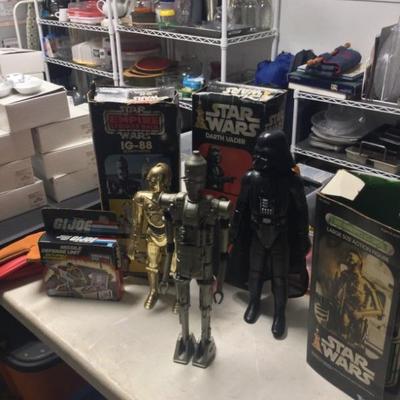 Star Wars action figures, have boxes