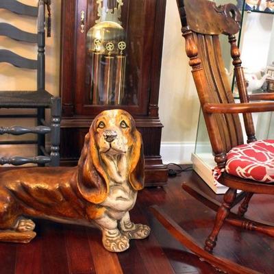 large dog statue