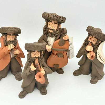 (4) Studio Dogayev Clay Figurines Handmade In Israel
