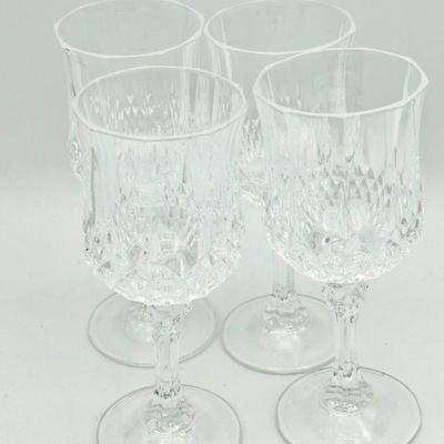 (4) Crystal Wine Glasses
