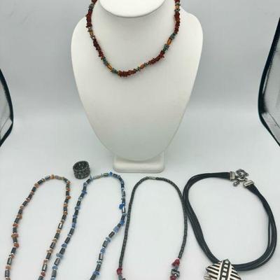 (5) Beautiful Necklaces & Ring Feat. Chicos
