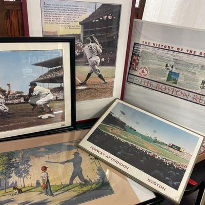 5 Framed Baseball Posters