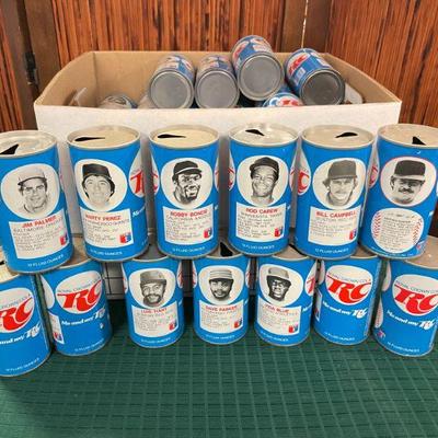 Vintage RC Cola Collector Baseball Cans