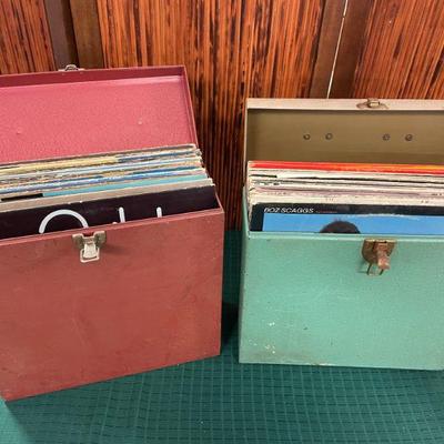 2 Metal cases Vinyl Records