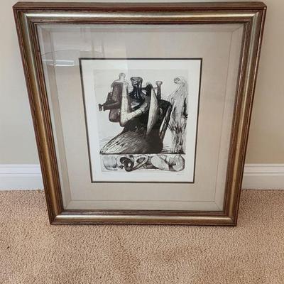 Henry Moore "Mother with child" signed 40/50