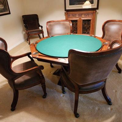 HOOKER Reversible Top Poker Table (Never Used)