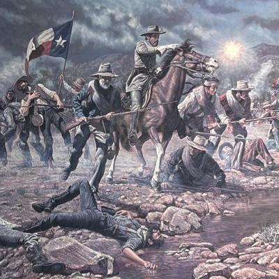 Texas Regimen, Civil War- Print by Joe Grandee