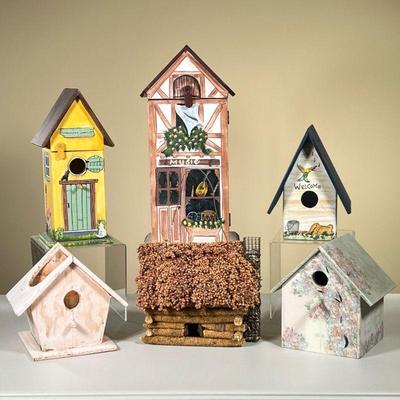 (6PC) COLLECTION BIRDHOUSES | h. 16 in (tallest)
