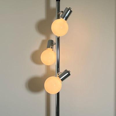 MID CENTURY PRESSURE POST LAMP | 8-foot ceiling height as shown. - h. 89 in (without spring post)
