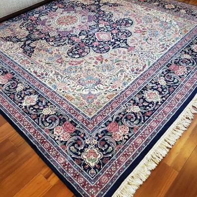 Vintage Tiara Tabriz Pakistan Persian hand woven 100% virgin wool area rug 12'x9'