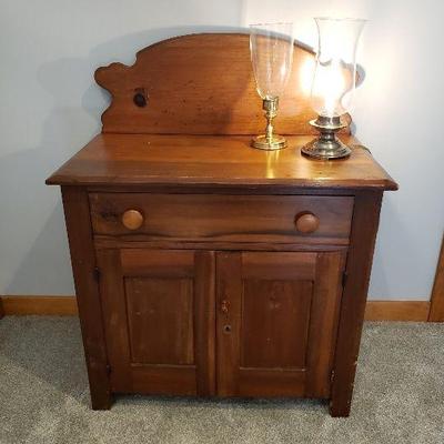 Late Victorian softwood washstand