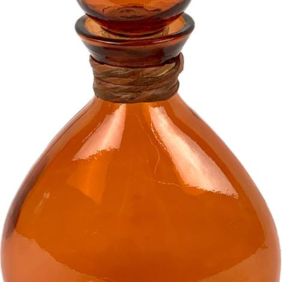 #43 â€¢ Mid Century Handmade Amber Glass Vessel - Spain
