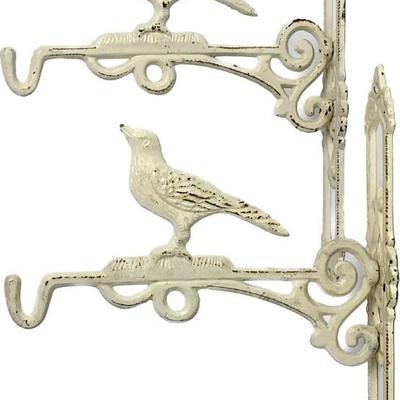 #65 â€¢ Decorative Bird Cast Iron Plant Hangers - Set of Two
