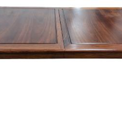 #33 â€¢ Vintage Ming Style Rosewood Dining Table with Leaves
