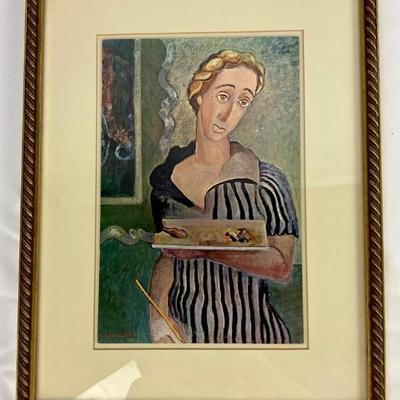 #75 â€¢ Clara Mairs - Framed & Signed Print of 1953 Self-Portrait
