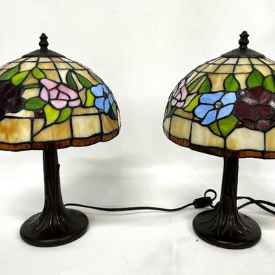 #72 â€¢ Tiffany Style Lamps - Set of Two
