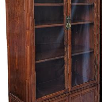 #61 â€¢ Vintage Rosewood Ming Dynasty Style Curio Cabinet
