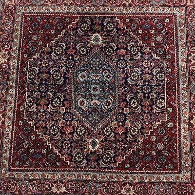 #43 â€¢ Wool Square Oriental Rug in Deep Reds and Blues - 48