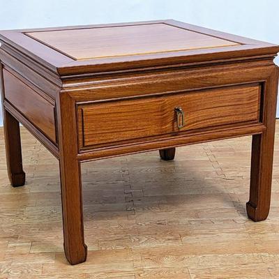#39 â€¢ Vintage Ming Style Solid Wood Nightstand/ Side Table
