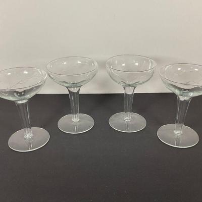 Vintage hollow stem champagne glasses