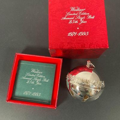 1995 wallace silver bell ornament